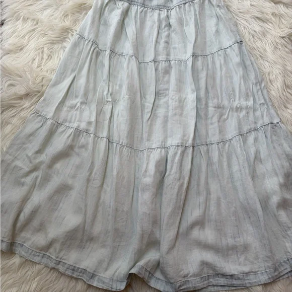 Anthropologie Light Blue A-Line Skirt - Picture 5 of 5